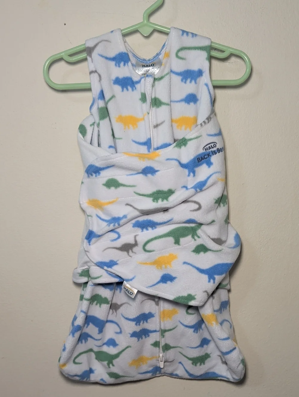 Halo Baby Sleep Sack Swaddle Colorful Dinosaur Print Size Newborn Birth-3 Months